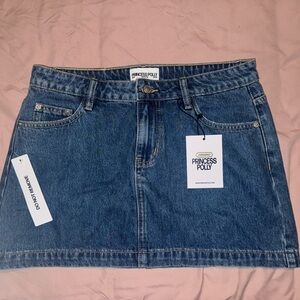 Princess Polly Classic Blue Denim Skirt
